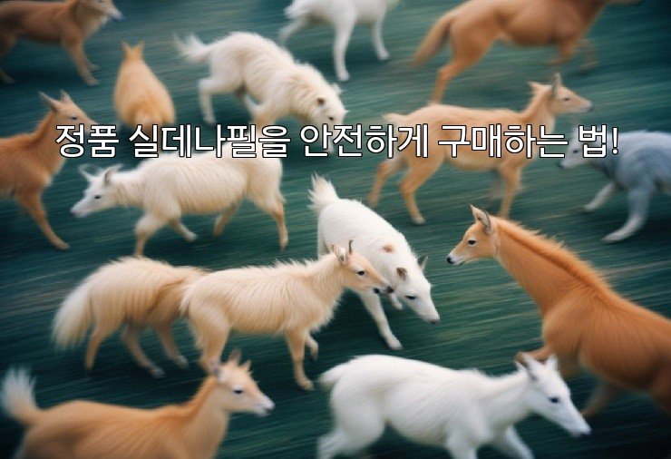 정품 실데나필을 안전하게 구매하는 법!