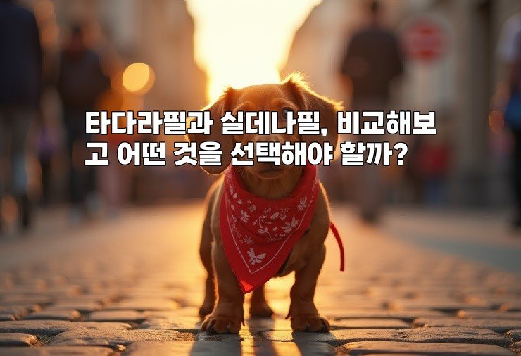 타다라필과 실데나필, 비교해보고 어떤 것을 선택해야 할까?