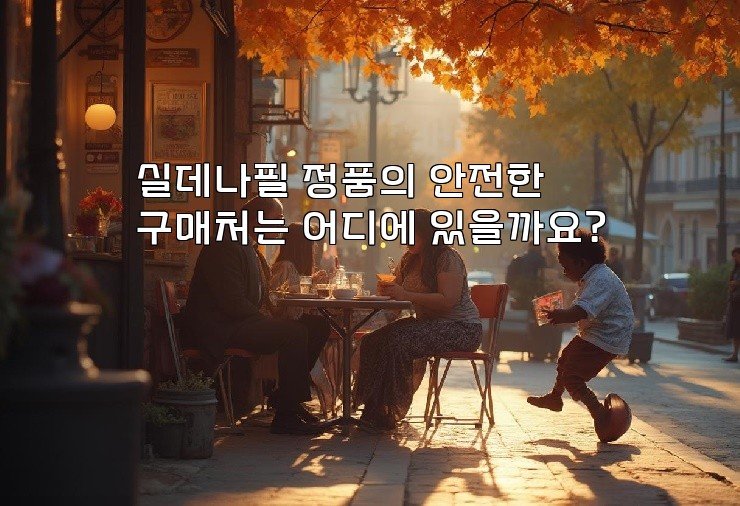 실데나필 정품의 안전한 구매처는 어디에 있을까요?