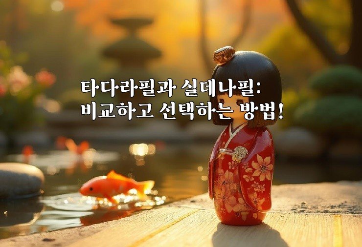 타다라필과 실데나필: 비교하고 선택하는 방법!